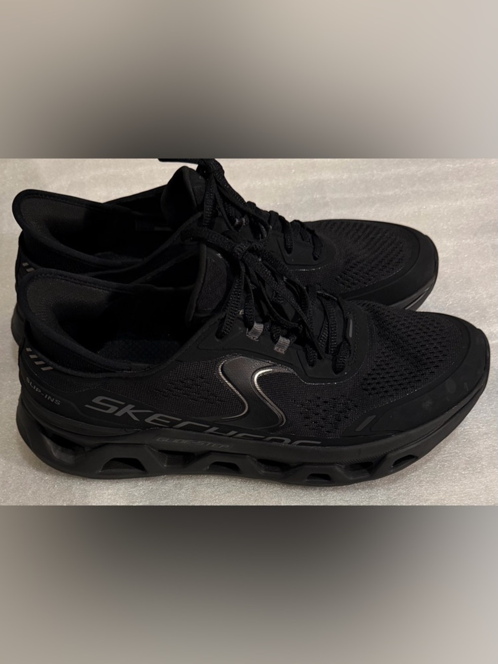 Skechers Black  Text Detail Close-Up